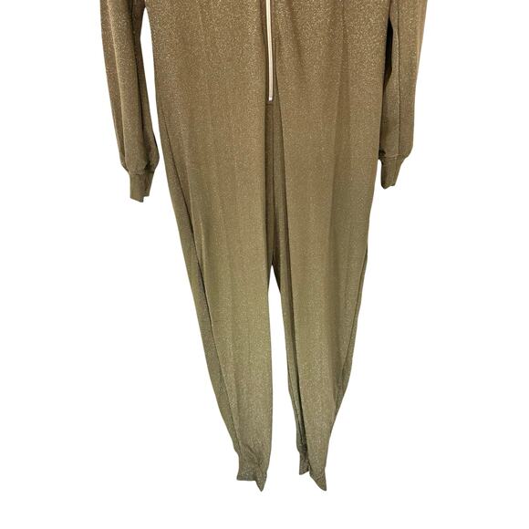 NWT Savage X Fenty Olive Metallic Sparkly Sleep & Shine Hooded One Piece Size M - Picture 7 of 13